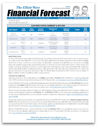 The Elliott Wave Financial Forecast