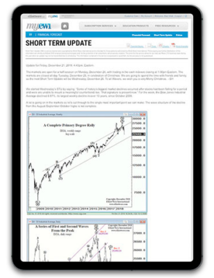 The Elliott Wave Short Term Update